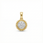 Round Cluster Diamond Pendant - Gold-plated (Vermeil) Lab-Grown Diamonds | VP250098