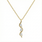 Triple Teardrop Twist Pendant - Gold-Plated (Vermeil) Lab-Grown Diamonds | VP250179