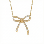 Diamond Bow Pendant - Gold-Plated (Vermeil) Lab-Grown Diamonds | VP250226