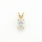Oval Solitaire Diamond Pendant -Gold-Plated (Vermeil) Lab-Grown Diamond | VP250253