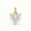 Heart Solitaire Diamond Pendant - Gold-Plated (Vermeil) Lab-Grown Diamond | VP250333