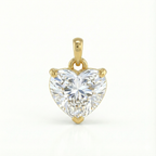 Heart Solitaire Diamond Pendant - Gold-Plated (Vermeil) Lab-Grown Diamond | VP250333