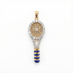 Tennis Racket Pendant - Gold-Plated (Vermeil) Lab-Grown Diamonds | VP250400