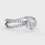2.25ct Round Brilliant Lab-Grown Diamond Ring | Pavé Gallery & Pavé Shank | VR260034