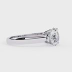 2.00ct Round Brilliant Lab-Grown Diamond Ring | Four-Prong Cathedral Setting | Wide Tapered Shank | VR260029