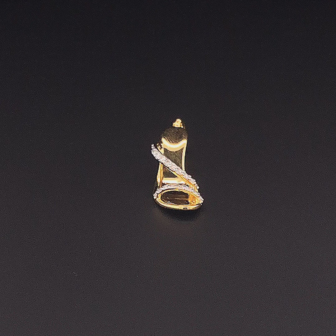 High Heel Shoe Pendant - Gold-Plated (Vermeil) Lab-Grown Diamonds | VP250356