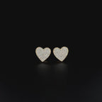 Heart-Shaped Pavé Stud Earrings - Gold-Plated (Vermeil) Lab-Grown Diamonds | VE232305