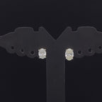 Oval Solitaire Stud Earrings - Gold-Plated (Vermeil) Lab-Grown Diamonds | VE250242
