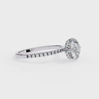 2.50ct Round Brilliant Cut Lab-Grown Diamond Engagement Ring | 18K Gold Vermeil Pavé | VR260002