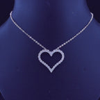 Open Heart Diamond Pendant - Gold-Plated (Vermeil) Lab-Grown Diamonds | VLP00264