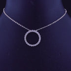 Diamond Circle Pendant - Gold-Plated (Vermeil) Lab-Grown Diamonds | VLP00263
