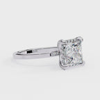 Princess-Cut Lab-Grown Diamond Halo Ring | Pavé Halo & Gallery Design | VR260087