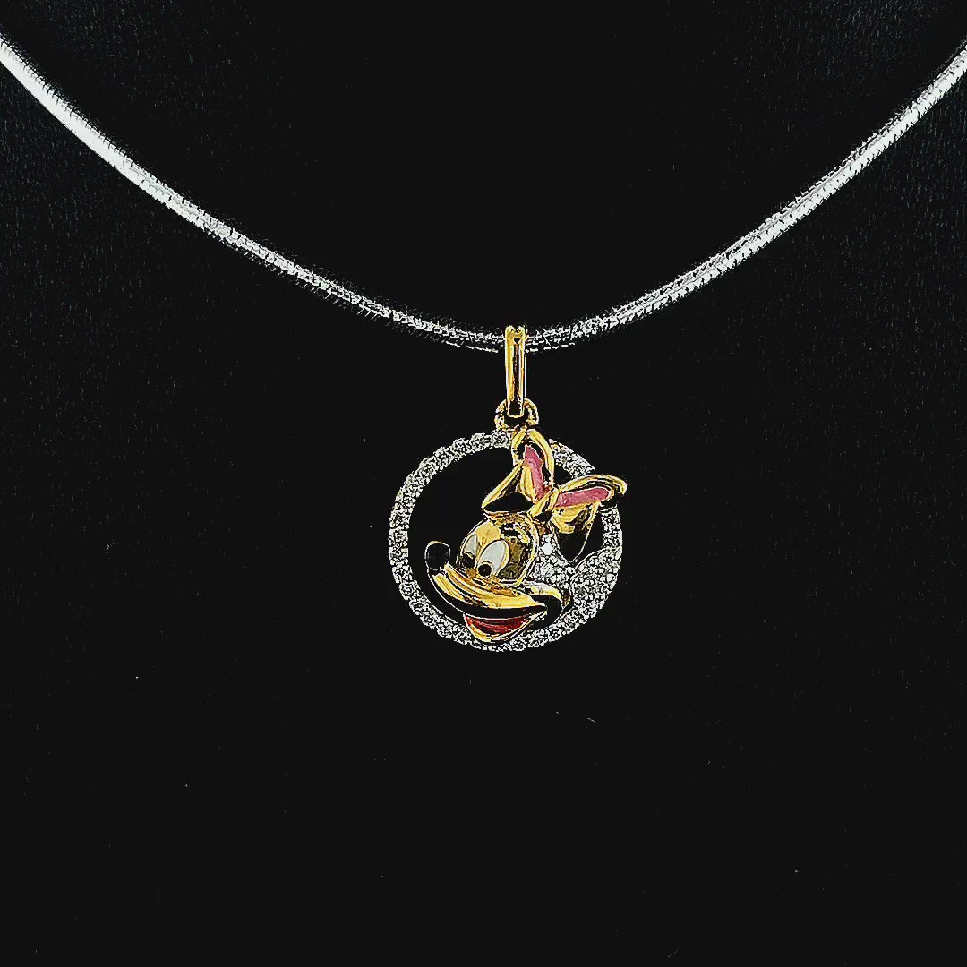 Mickey Mouse Diamond Pendant - Gold-Plated (Vermeil) Disney Jewelry | VP240246A