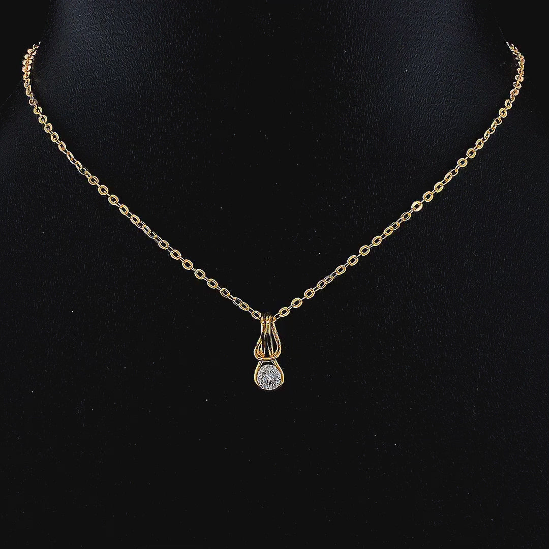 Mini Round Cluster Diamond Pendant - Gold-Plated (Vermeil) Lab-Grown Diamonds | VP250072