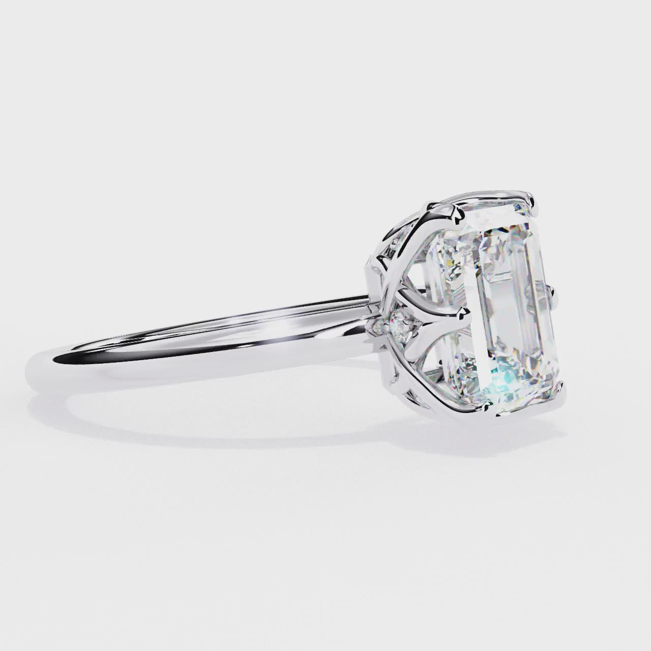 2.00ct Emerald Cut Lab-Grown Diamond Ring | Distinctive Gallery | VR260054