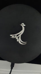 Peacock Diamond Brooch - Gold-Plated (Vermeil) Lab-Grown Diamonds | VBH240007