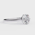 2.00ct Round Brilliant Lab-Grown Diamond Solitaire Engagement Ring | Two-Tone Plain Shank