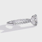 Emerald-Cut Lab-Grown Diamond Solitaire Ring | Shared-Prong Diamond Shank | VR260082
