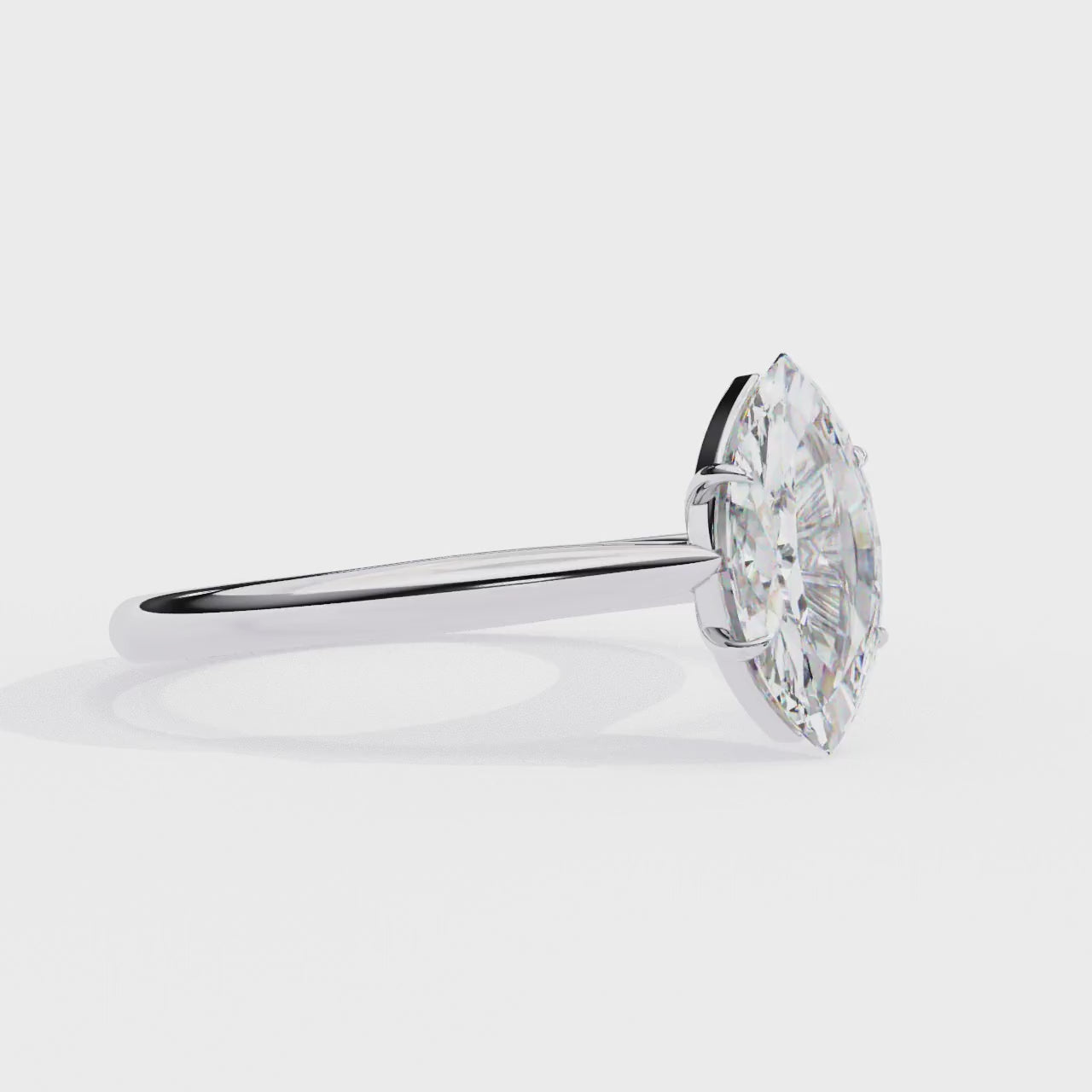 0.80ct Marquise Cut Lab-Grown Diamond Solitaire Engagement Ring