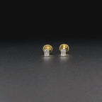 Emerald-Cut Solitaire Stud Earrings with Screw Backs - Gold-Plated (Vermeil) Lab-Grown Diamonds | VE250266