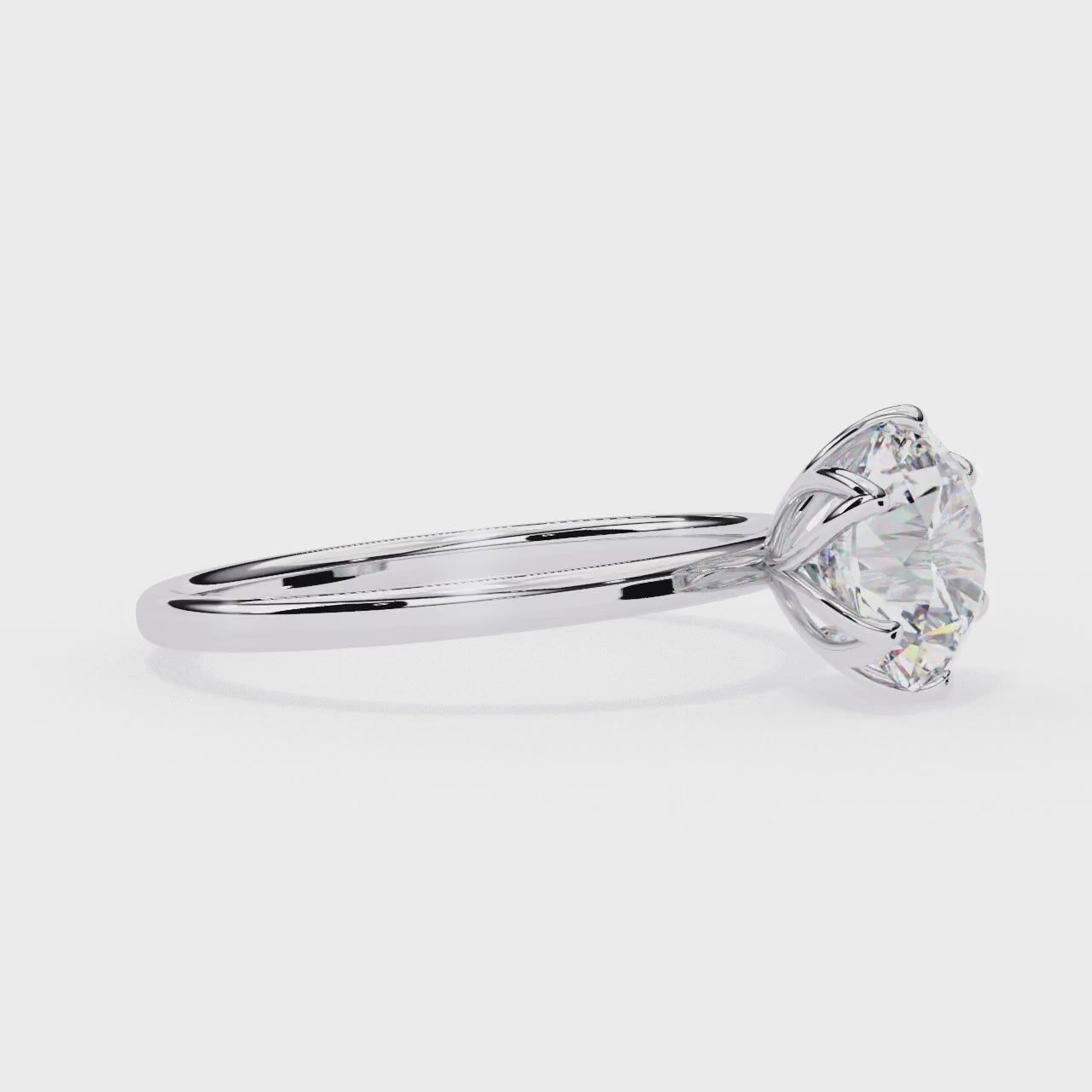 2.00ct Round Brilliant Lab-Grown Diamond Ring | Six-Prong Tulip Basket Setting | VR260027