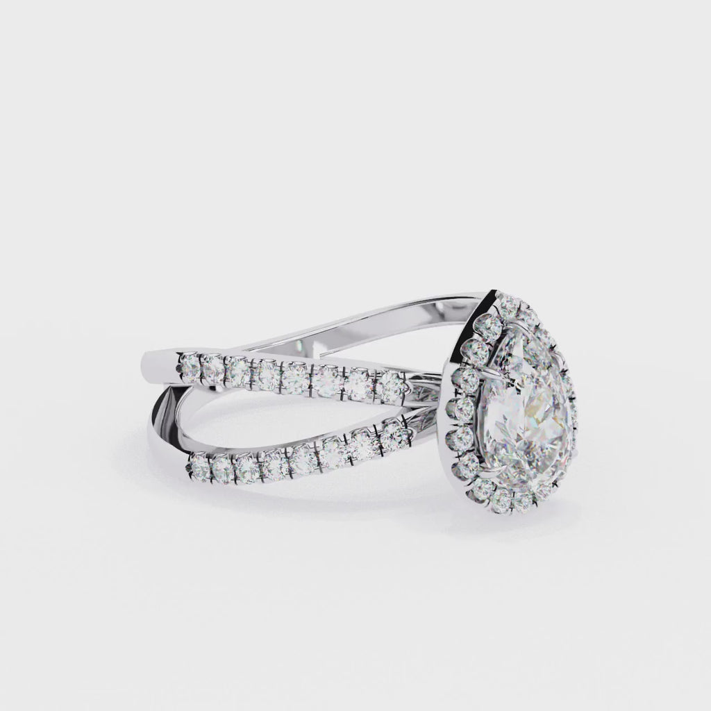 1.20ct Pear Cut Lab-Grown Diamond Ring | Solitaire | VR260051
