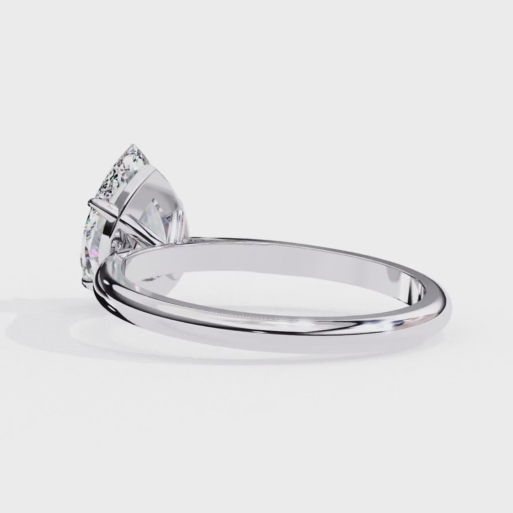 0.90ct Pear Cut Lab-Grown Diamond Solitaire Engagement Ring