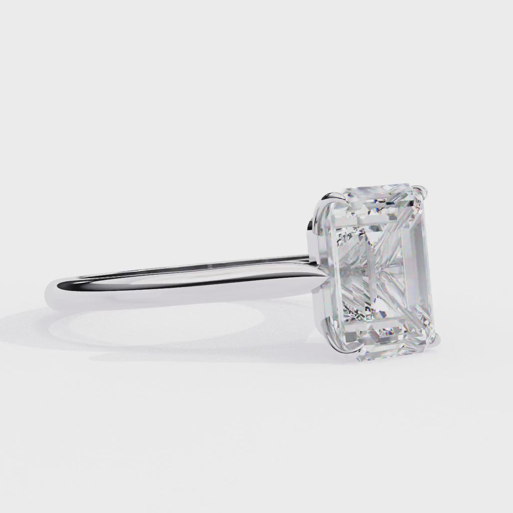 2.50ct Emerald Cut Lab-Grown Diamond Solitaire Engagement Ring