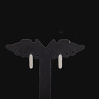 Pavé Diamond Hoop Earrings - Gold-Plated (Vermeil) Lab-Grown Diamonds | VE232371