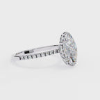 1.50ct Marquise Cut Lab-Grown Diamond Engagement Ring | 18K Gold Vermeil Pavé