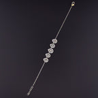 Five-Stone Teardrop Halo Bracelet -Gold-Plated (Vermeil) Lab-Grown Diamonds | VB250080