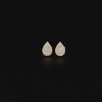 Pear-Shaped Pavé Stud Earrings - Gold-Plated (Vermeil) Lab-Grown Diamonds | VE232300