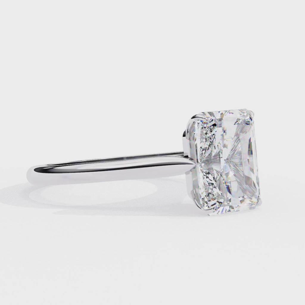 3.00ct Radiant Cut Lab-Grown Diamond Solitaire Engagement Ring